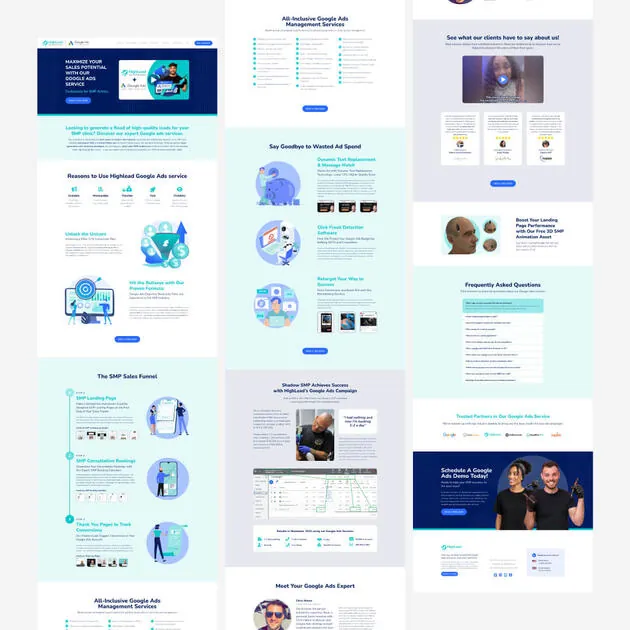 Landing Page Design for HighLead's Google Ads Services